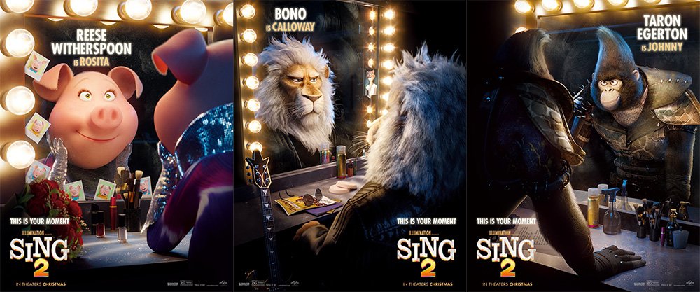 "Sing 2" reveals character posters, this year's Christmas file will be released in North America.