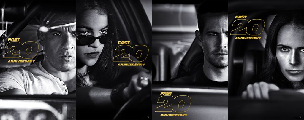 Universal releases the 20th anniversary poster of "Fast and Furious"