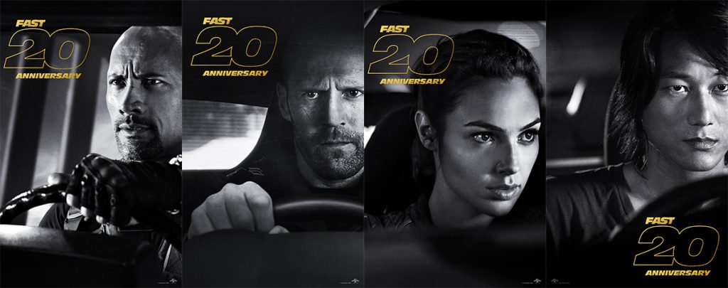 Universal releases the 20th anniversary poster of "Fast and Furious"
