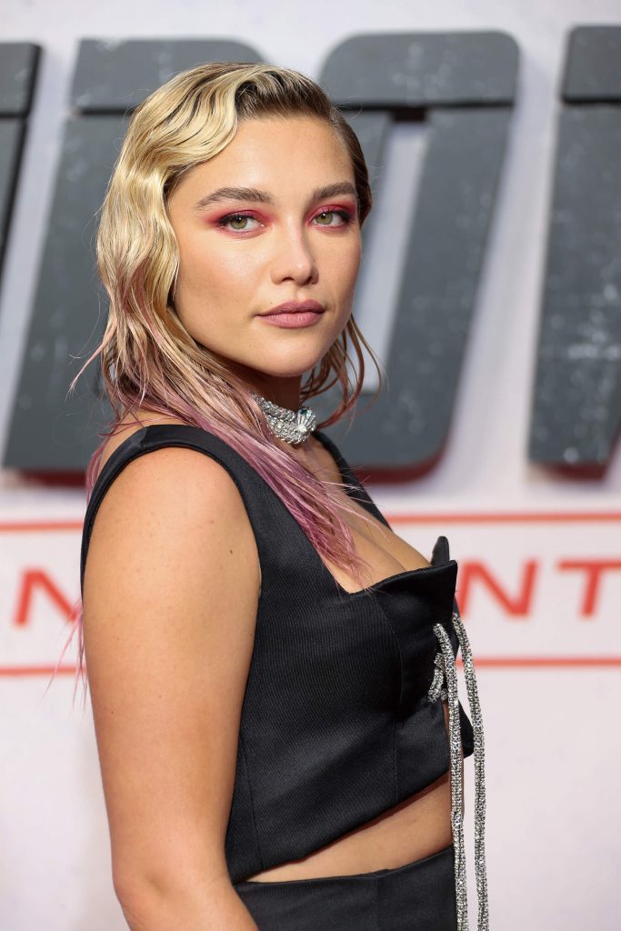 Florence Pugh attended the London premiere of "Black Widow" on the red carpet