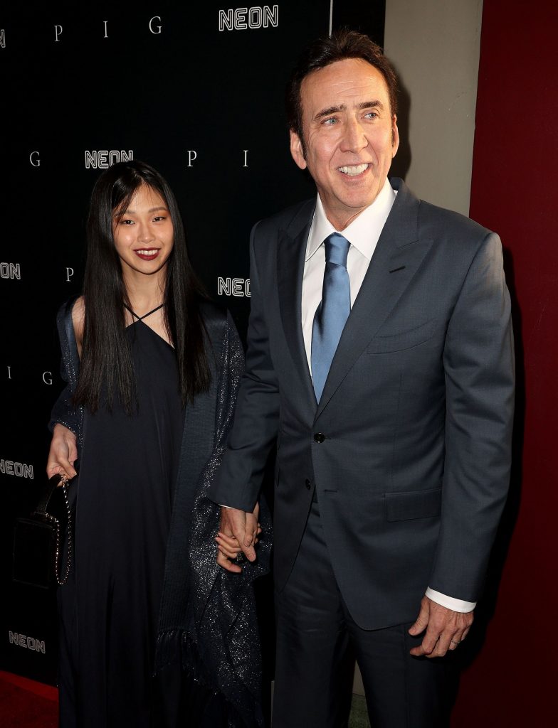 Nicolas Cage and his wife appeared at the premiere of "Pig"