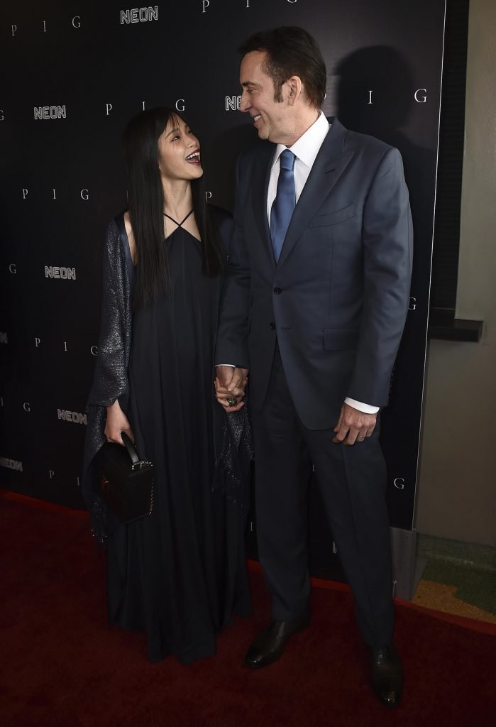 Nicolas Cage and his wife appeared at the premiere of "Pig"