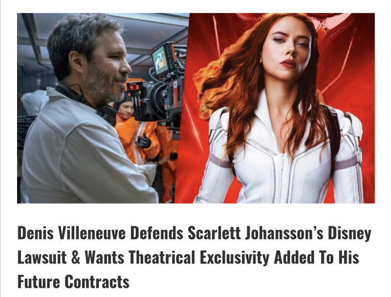 "Dune" director Denis Villeneuve supports Scarlett Johansson
