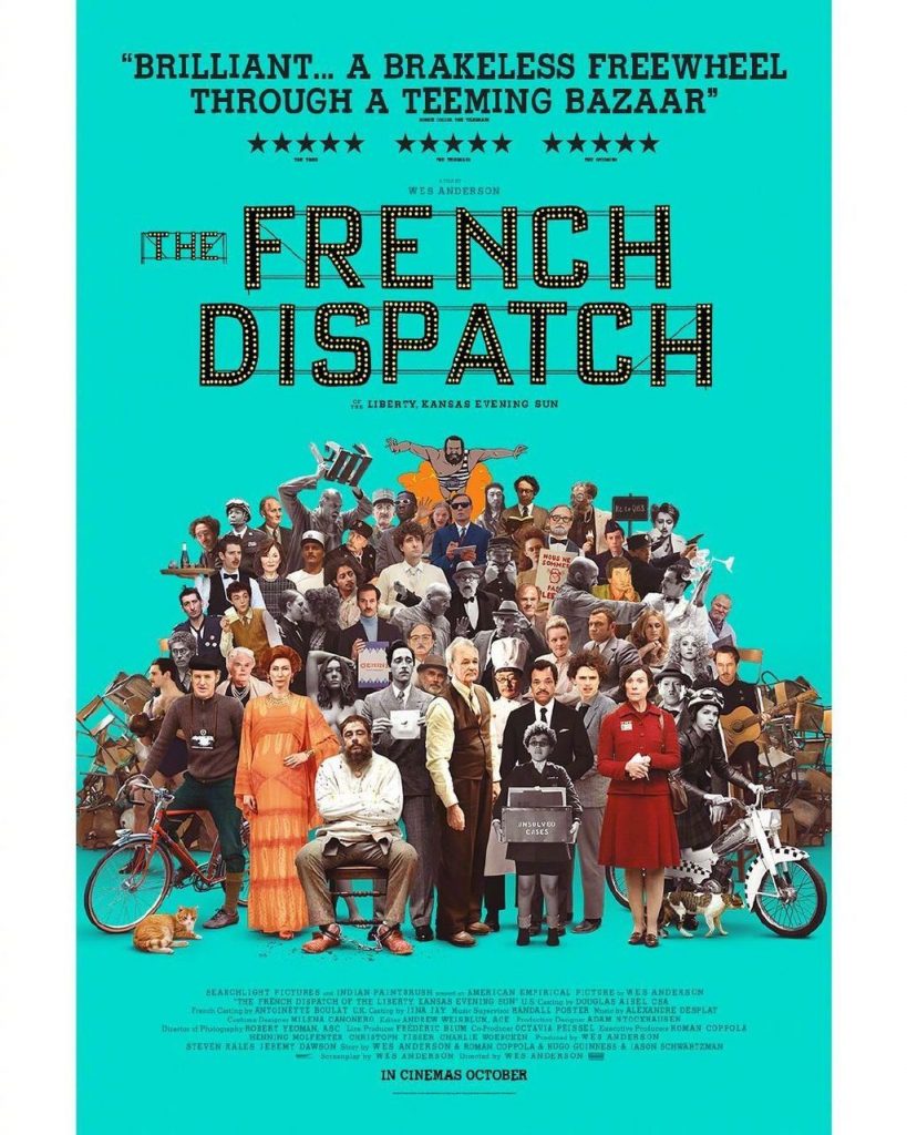 "The French Dispatch" reveals all character assembly posters
