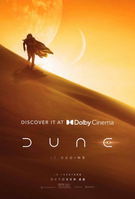 "Dune" released a Dolby version of the poster, Chalamet walked down the sand dune alone