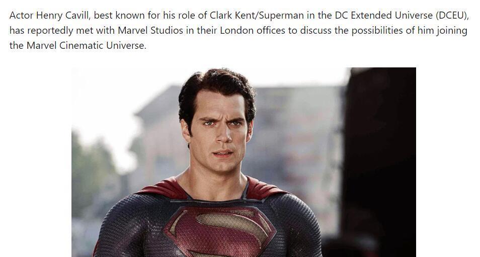 Henry Cavill is going to work at Marvel? Who told Warner to change Superman to black?
