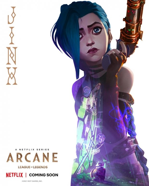 "LOL" first animated series "Arcane: League of Legends" reveals character posters