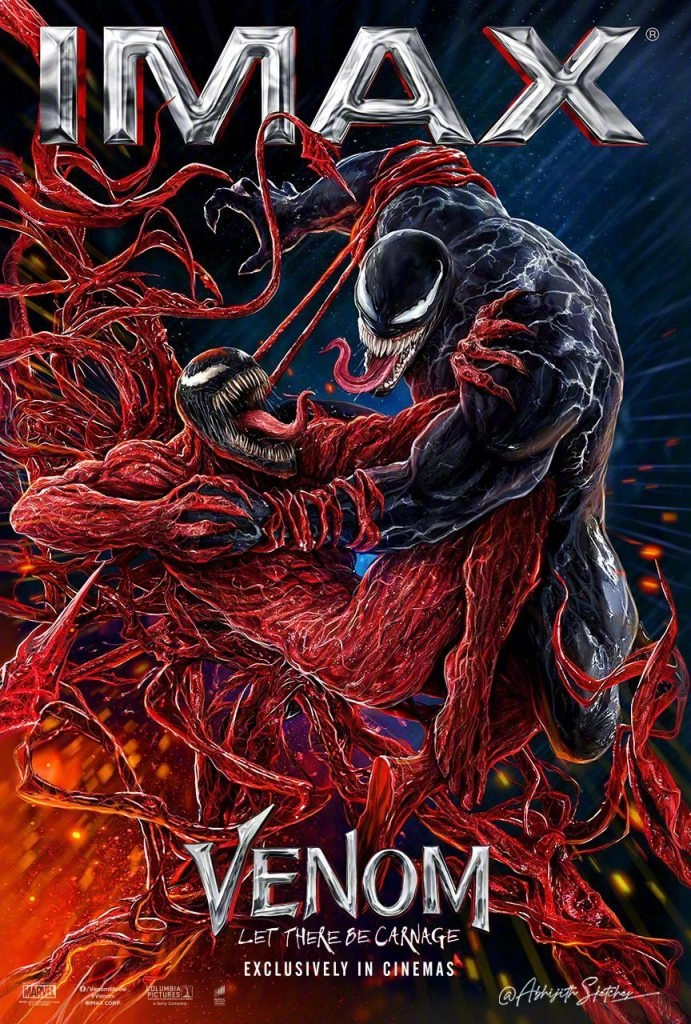 "Venom: Let There Be Carnage" exposes IMAX poster, "Venom" and "Carnage" appear