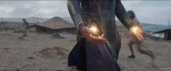 "Eternals" exposes "Run!" Official Clip and new stills, The Eternals wars the evil Deviants!