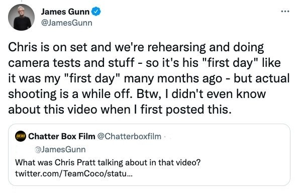 James Gunn refutes rumors: "Guardians of the Galaxy Vol. 3" has not yet started shooting