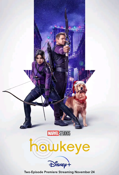 Marvel TV series "Hawkeye" unveiled a new character poster, two people and a dog presenting a wonderful plot