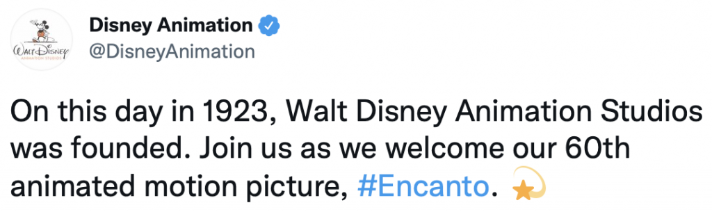 The 98th Anniversary of Walt Disney Animation Studios! 