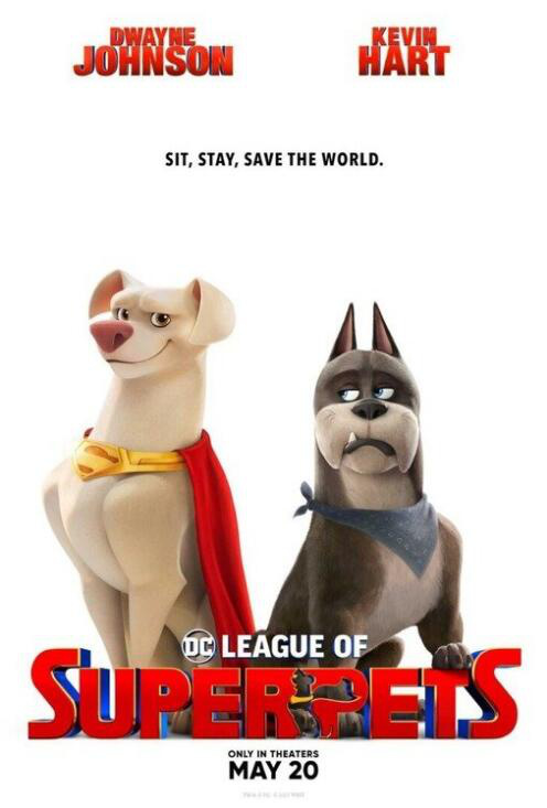 "DC League of Super-Pets" exposure poster, Dwayne Johnson dubbing Superman's pet dog