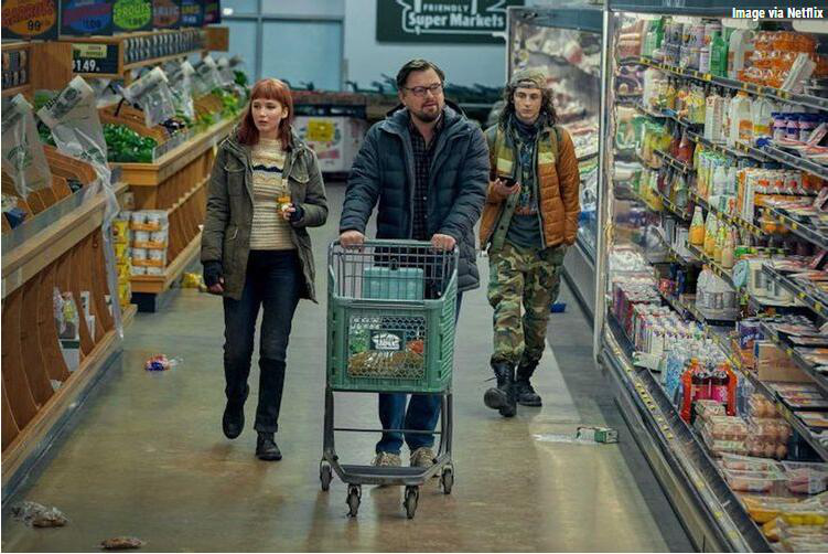"Don't Look Up" exposed new stills, DiCaprio and Chalamet, Lawrence went to the supermarket together