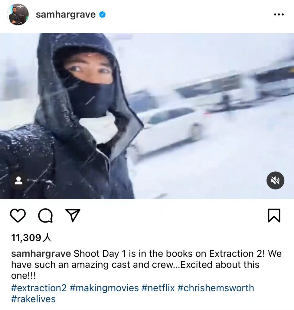 "Extraction 2" was filmed in Prague, and Chris Hemsworth began to rescue again