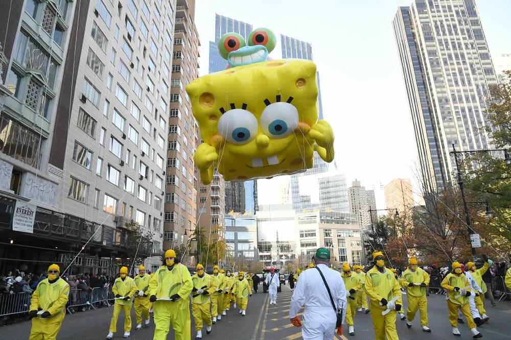 Film and television characters such as Baby Yoda appear in the Thanksgiving Day Parade
