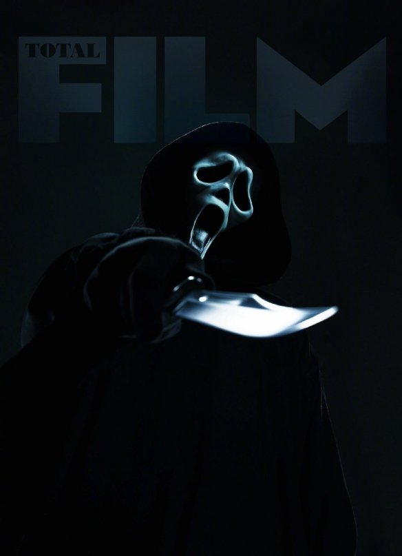 "Scream 5" released new stills, and the ghost mask killer appeared on the cover of the new issue of "Total Film"!