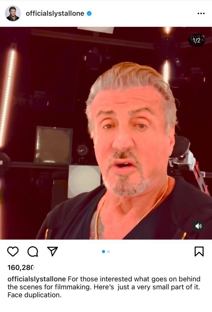 Stallone appeared on the shooting scene of "Guardians of the Galaxy Vol. 3", he was doing 3D modeling work