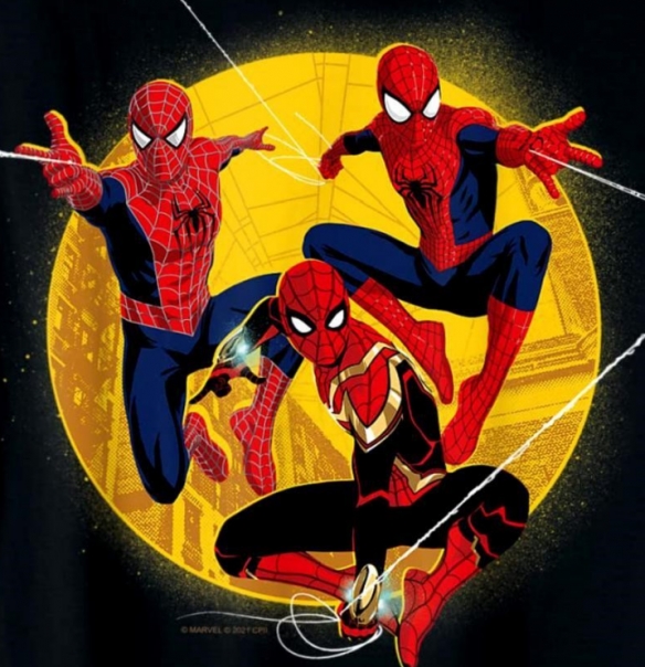 Spider-Man No Way Home Three generations of Spider-Man shoot out spider silk in the same frame