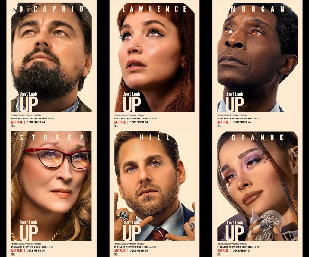 "Don't Look Up" starring Leonardo DiCaprio & Jennifer Lawrence releases a character poster