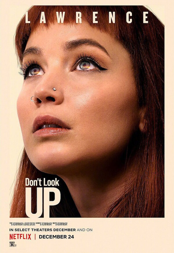 "Don't Look Up" starring Leonardo DiCaprio & Jennifer Lawrence releases a character poster