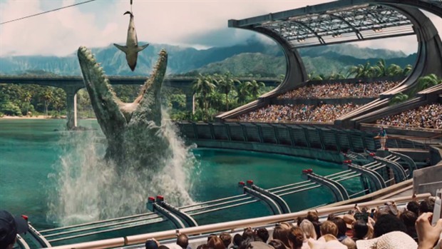 "Jurassic World: Dominion" warm-up clip: Tyrannosaurus rex lost to Giganotosaurus