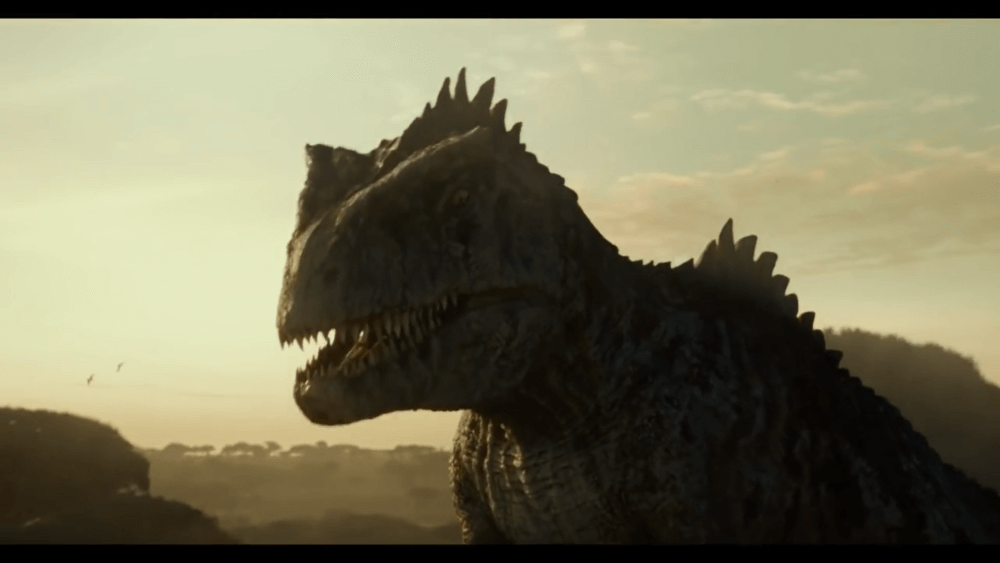 "Jurassic World: Dominion" warm-up clip: Tyrannosaurus rex lost to Giganotosaurus