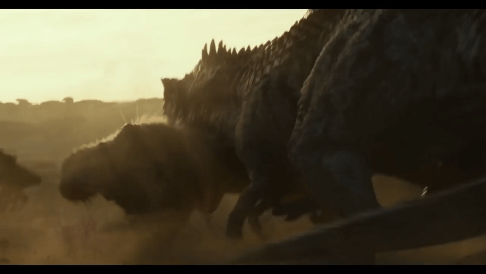 "Jurassic World: Dominion" warm-up clip: Tyrannosaurus rex lost to Giganotosaurus