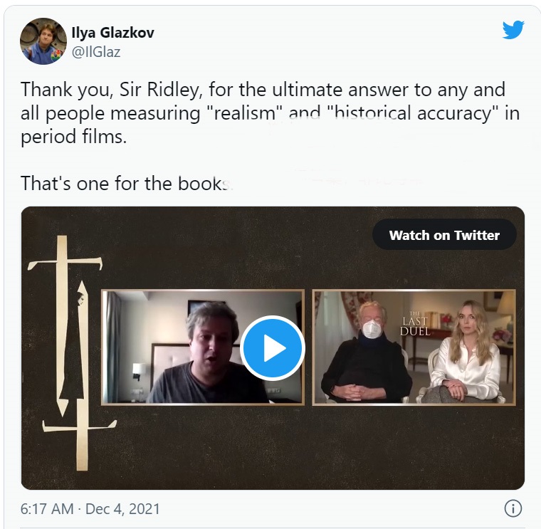 Ridley Scott used swear words to Russian journalists, and the specific reason for his anger is unknown