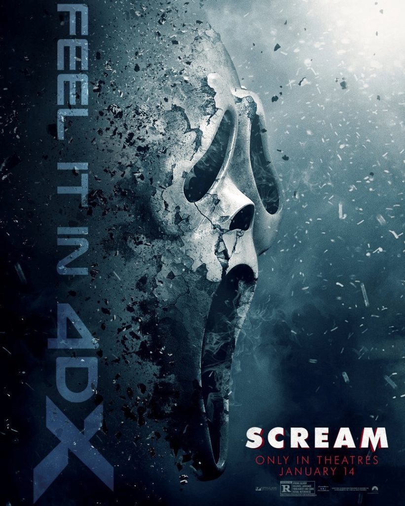 "Scream 5" released the 4DX version poster, the grimace killer is coming!