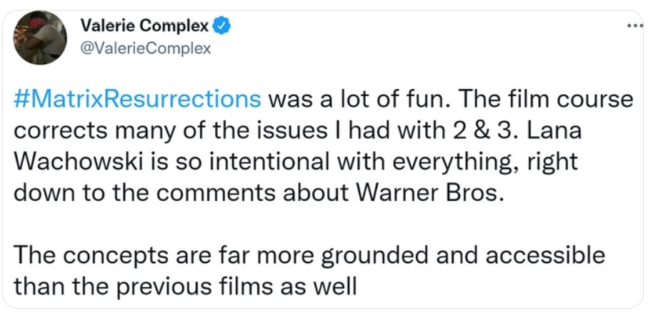 "The Matrix Resurrections" score released, IMDB currently scores 7.3