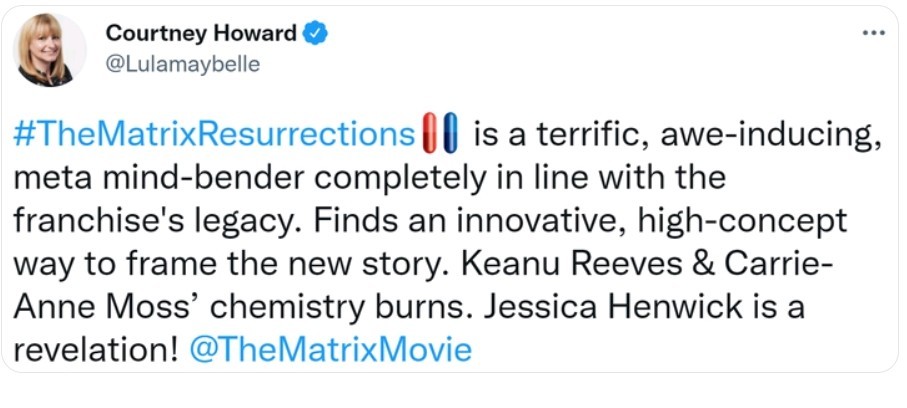 "The Matrix Resurrections" score released, IMDB currently scores 7.3