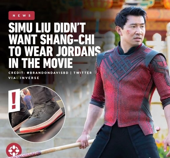 Why did Simu Liu wear Jordan shoes in "Shang-Chi"? The designer gives the answer