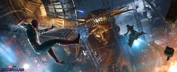 Spider-Man: No Way Home” released an artistic concept pictures, three  generations of Spider-Man standing on top of the statue | FMV6