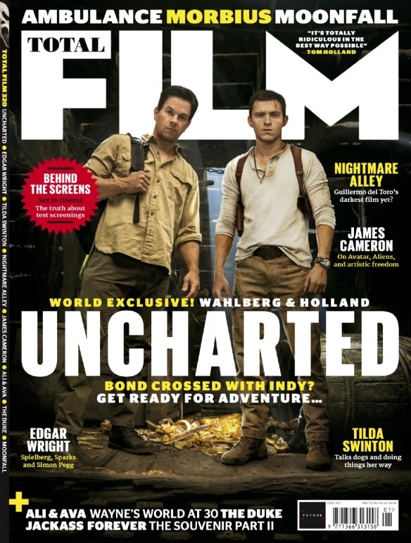 "Uncharted" on the cover of the magazine: Drake and Sullivan join forces to explore the treasure!