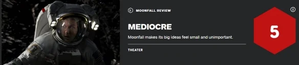 Disaster movie "Moonfall" IGN score 5 points: it is a mechanical replica of Roland Emmerich's personal style