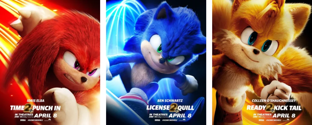 SONIC THE HEDGEHOG 2, New Character Posters Available!