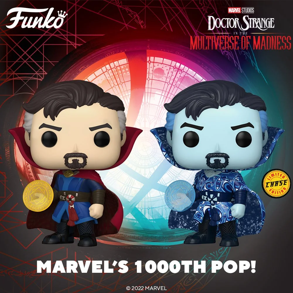 A set of "Doctor Strange in the Multiverse of Madness" Funko toy pre-sale images exposed