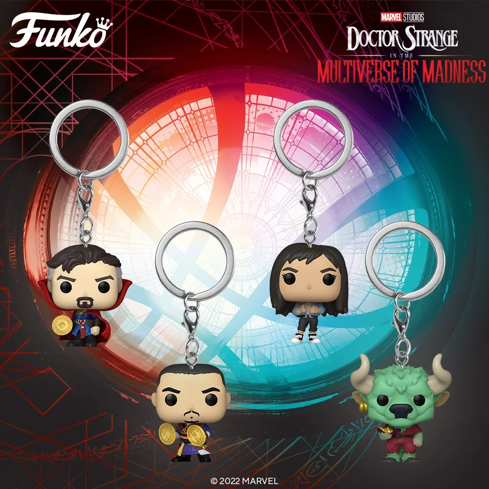 A set of "Doctor Strange in the Multiverse of Madness" Funko toy pre-sale images exposed