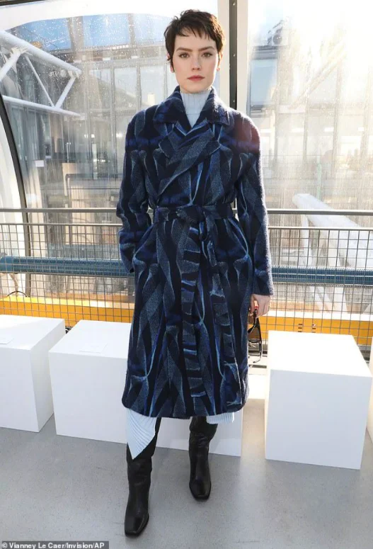 Daisy Ridley watch the show at Paris Fashion Week
