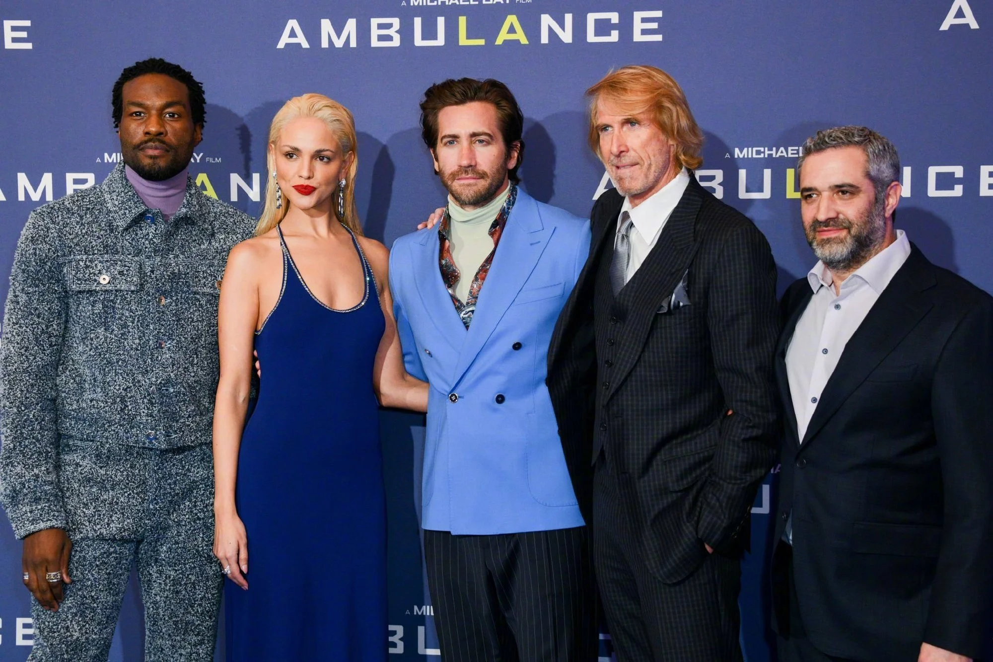 Eiza González, Jake Gyllenhaal, Yahya Abdul-Mateen II, Michael Bay at the London Premiere of "Ambulance"​​​
