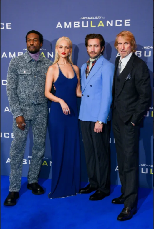 Eiza González, Jake Gyllenhaal, Yahya Abdul-Mateen II, Michael Bay at the London Premiere of "Ambulance"​​​