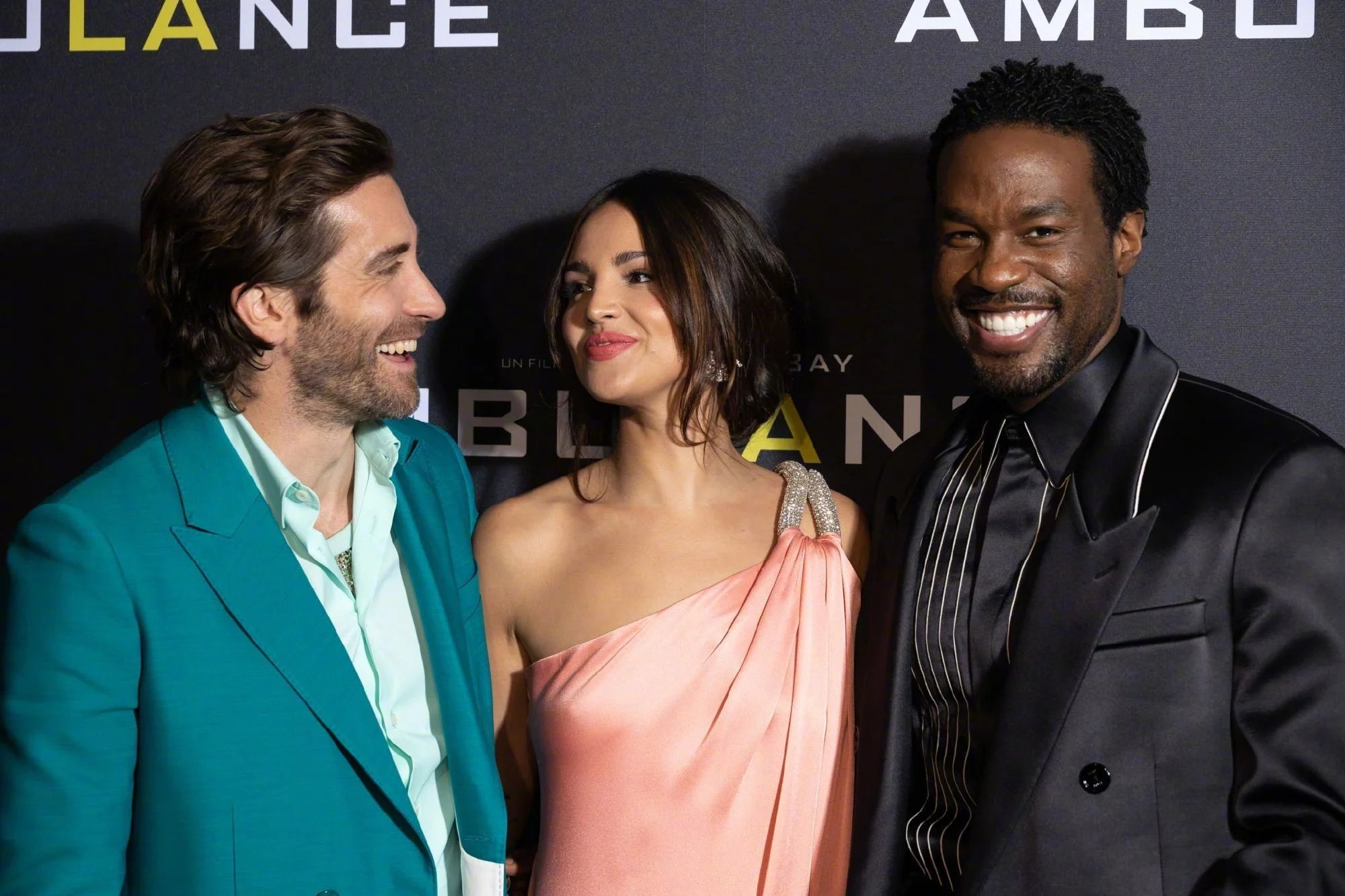 Jake Gyllenhaal, Yahya Abdul-Mateen II, Eiza González, Michael Bay attend "Ambulance" Paris premiere​​​