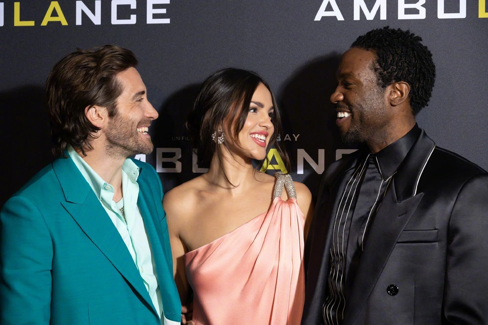 Jake Gyllenhaal, Yahya Abdul-Mateen II, Eiza González, Michael Bay attend "Ambulance" Paris premiere​​​