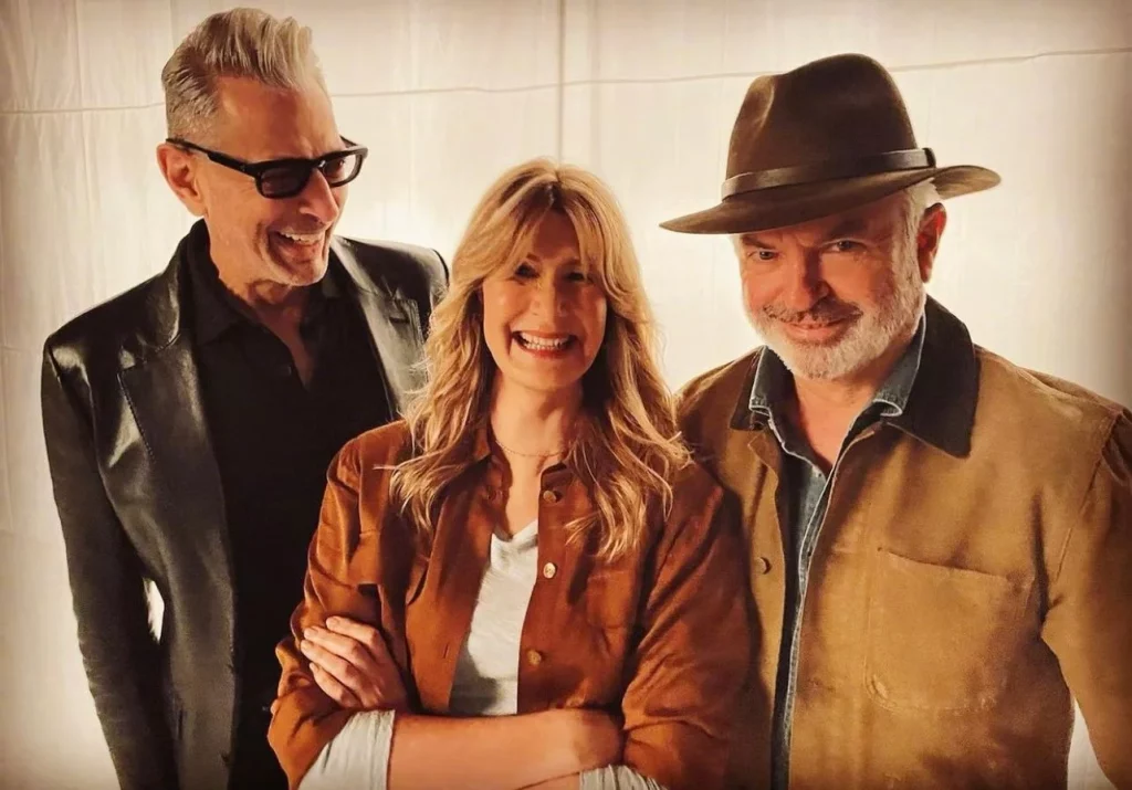 "Jurassic World: Dominion" Releases New Behind-the-Scenes Photos, Laura Dern, Jeff Goldblum, Sam Neill Return as a Team