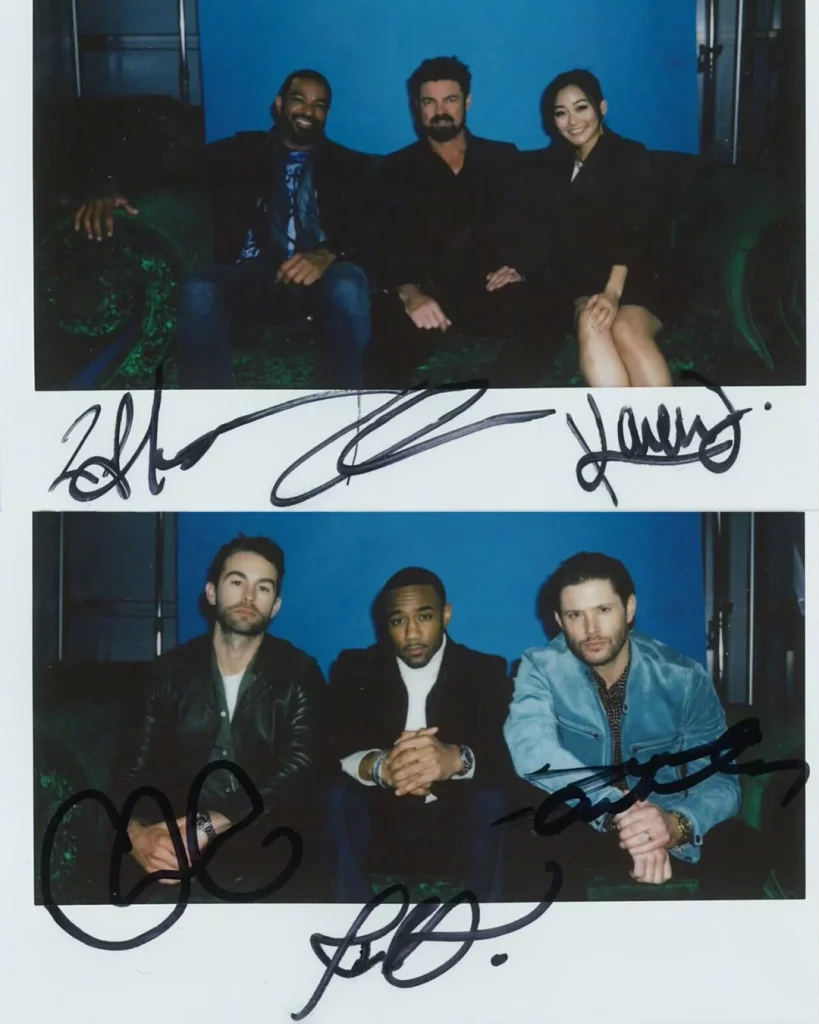 Polaroid group photo of "The Boys" season 3 crew ​​​
