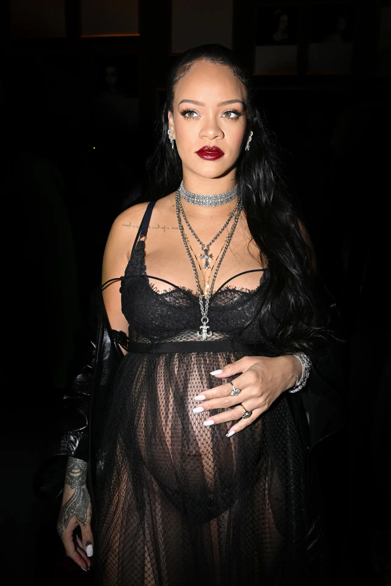 Rihanna at the Paris Fashion Week show