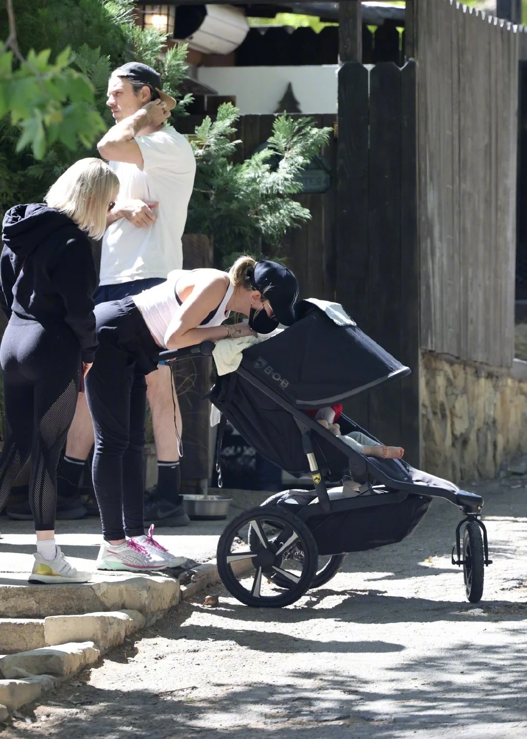 Scarlett Johansson takes 7-month-old son Cosmo on a hike with friends ​​​