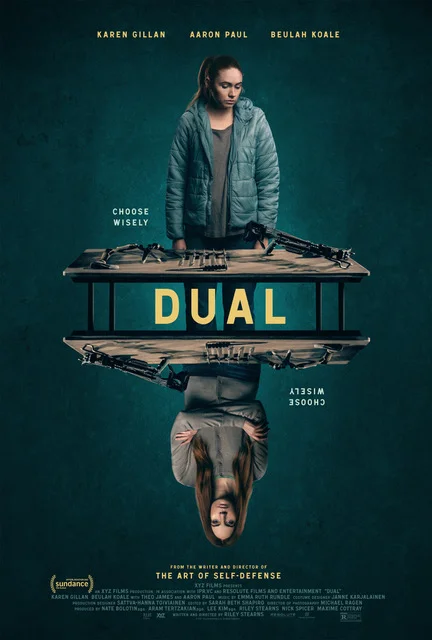 Stills from sci-fi 'Dual' starring Nebula Karen Gillan and Aaron Paul