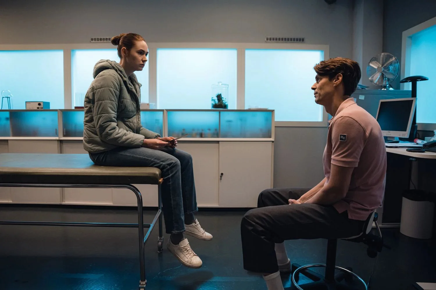 Stills from sci-fi 'Dual' starring Nebula Karen Gillan and Aaron Paul